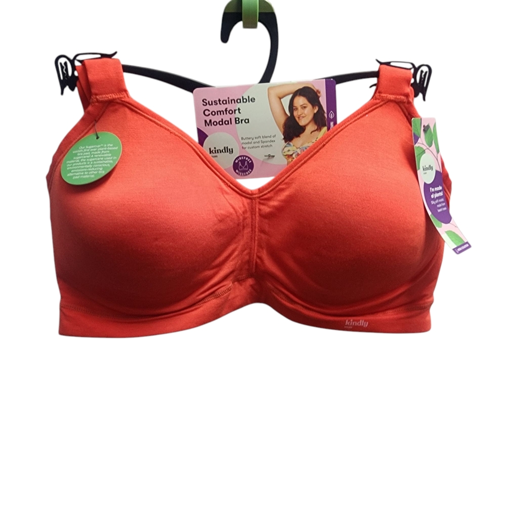 Red Full Coverage Bra Max Support without the Underwire
